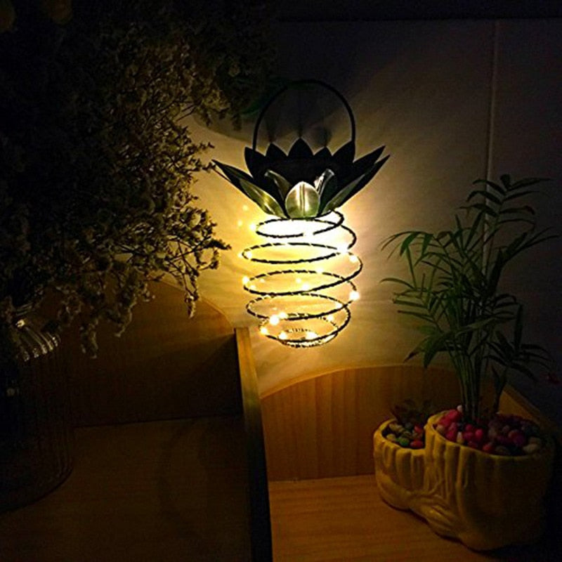 pineapple plant light Garden Solar Lights, Sundecor Waterproof 25 Led Outdoor Garden Decor Pineapple Solar Path Lights Hanging Lights Solar Porch Lantern Decor Landscape
