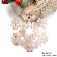 Load image into Gallery viewer, Christmas Hanging Wooden Snowflakes